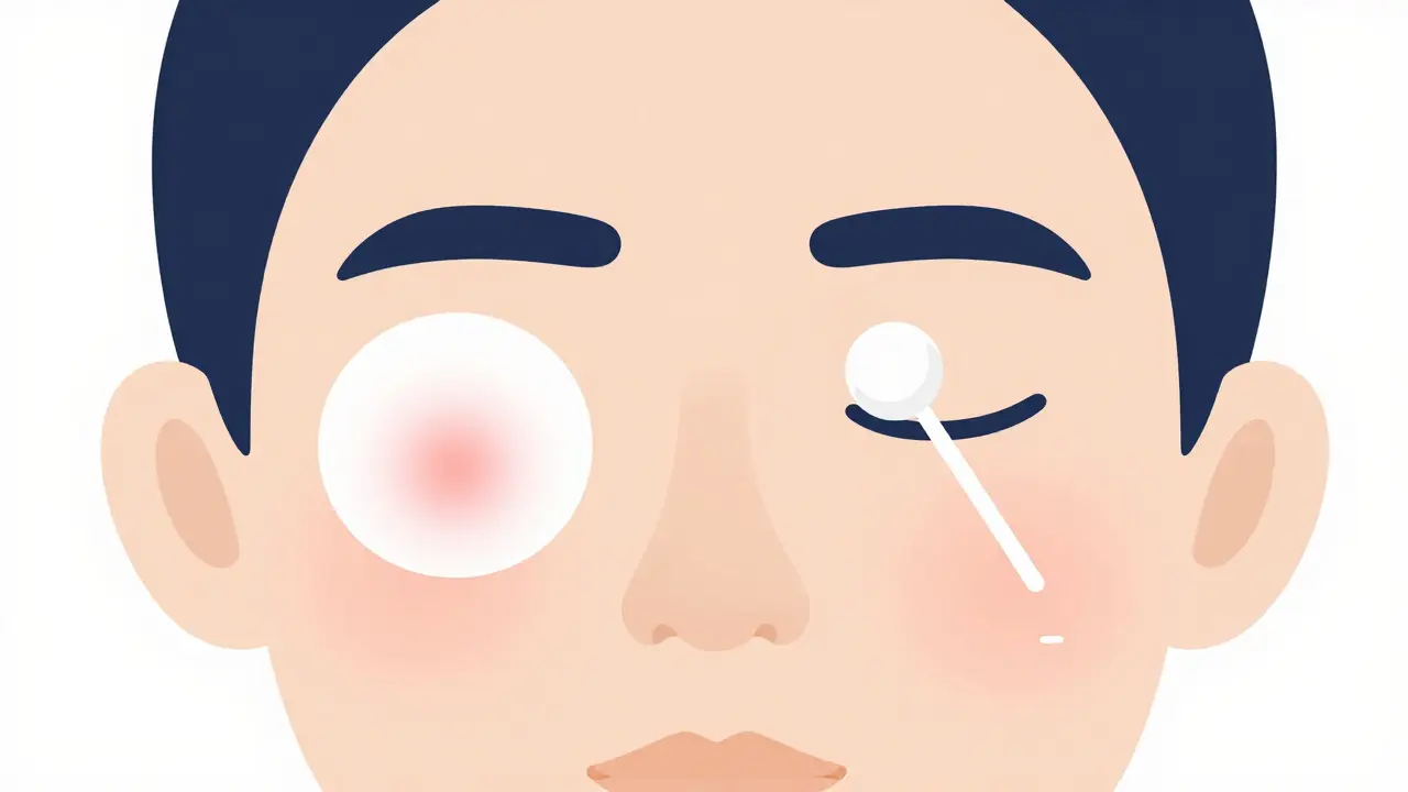 Точечное применение трех средств против воспаления: патч, масло чайного дерева и перекись бензоила.