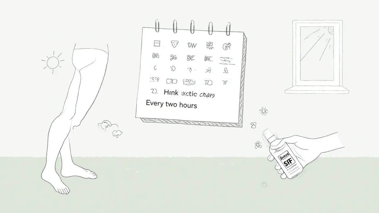 Календарь напоминаний о повторном нанесении SPF над открытыми участками тела