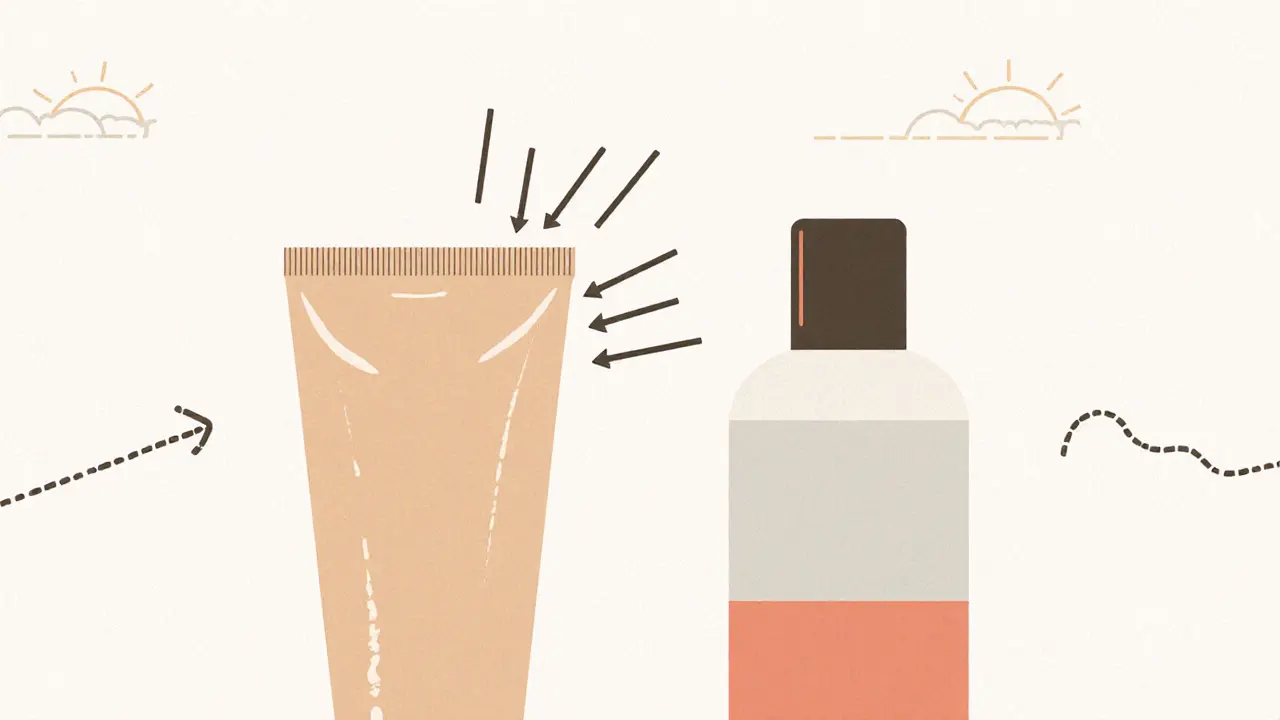 Сравнение двух солнцезащитных кремов: SPF 50+ и SPF 15 с лучами UV