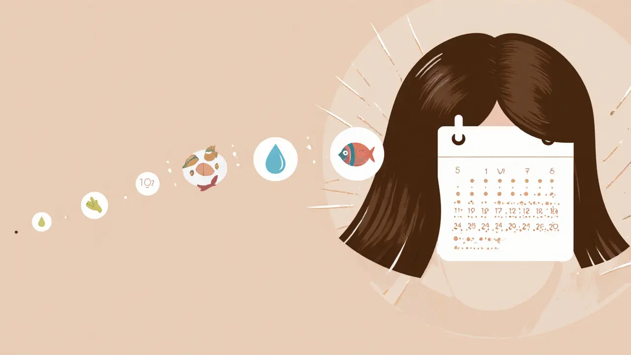 Календарь лечения: постепенное восстановление волос через 12 сеансов с поддержкой образа жизни.