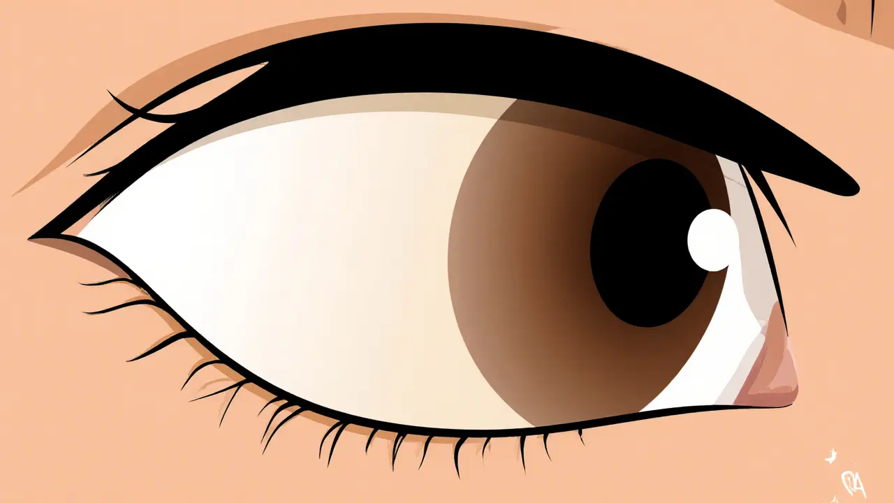 Градиентные тени на веке — светлый бежевый и тёмный коричневый, с лёгким удлинением стрелки.