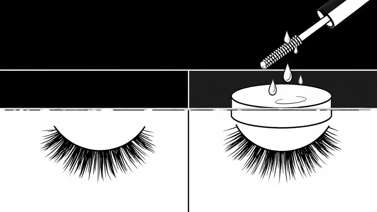 Два слоя туши: объемный и защитный, масло не проникает через верхний слой.