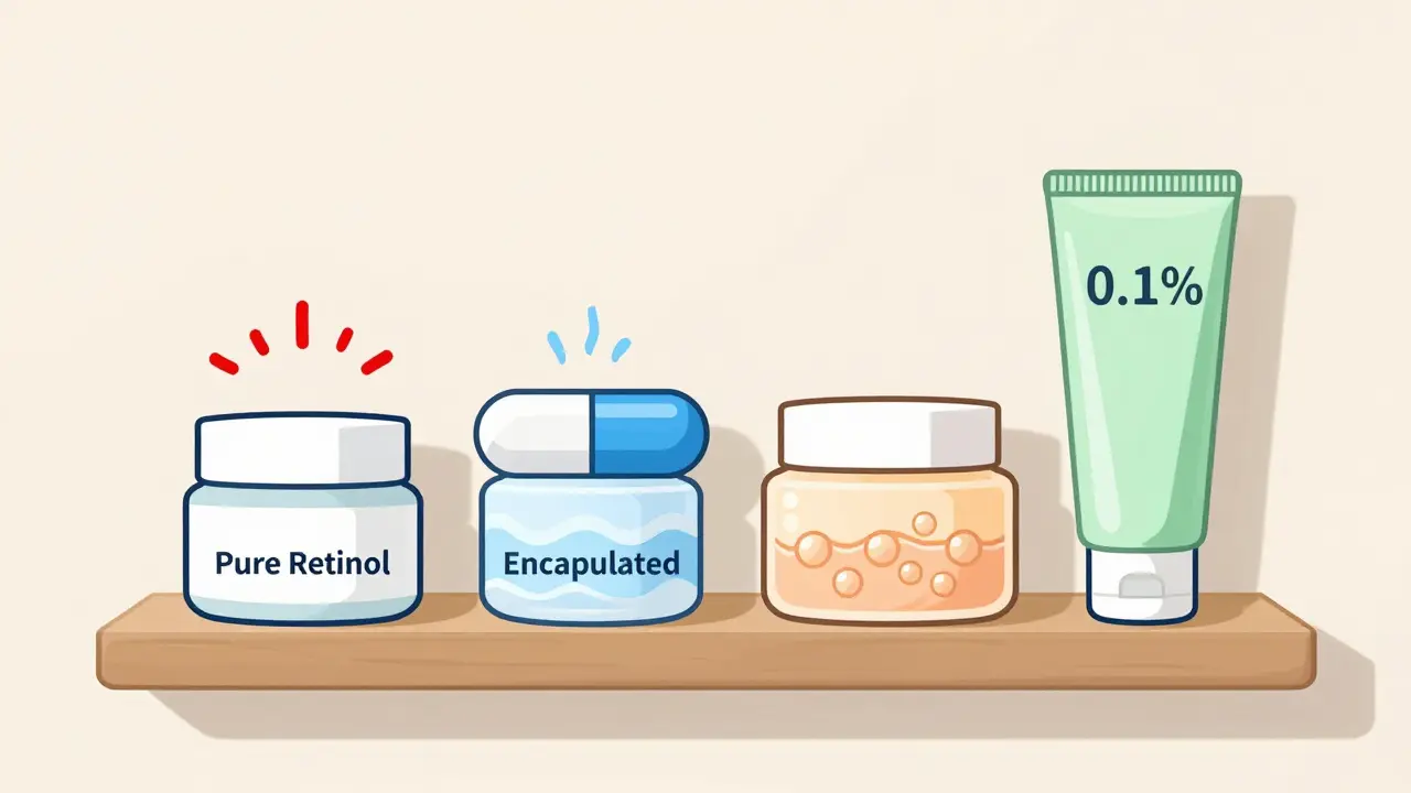 Четыре формы ретинола: чистый, капсулированный, липосомальный и низкой концентрации.