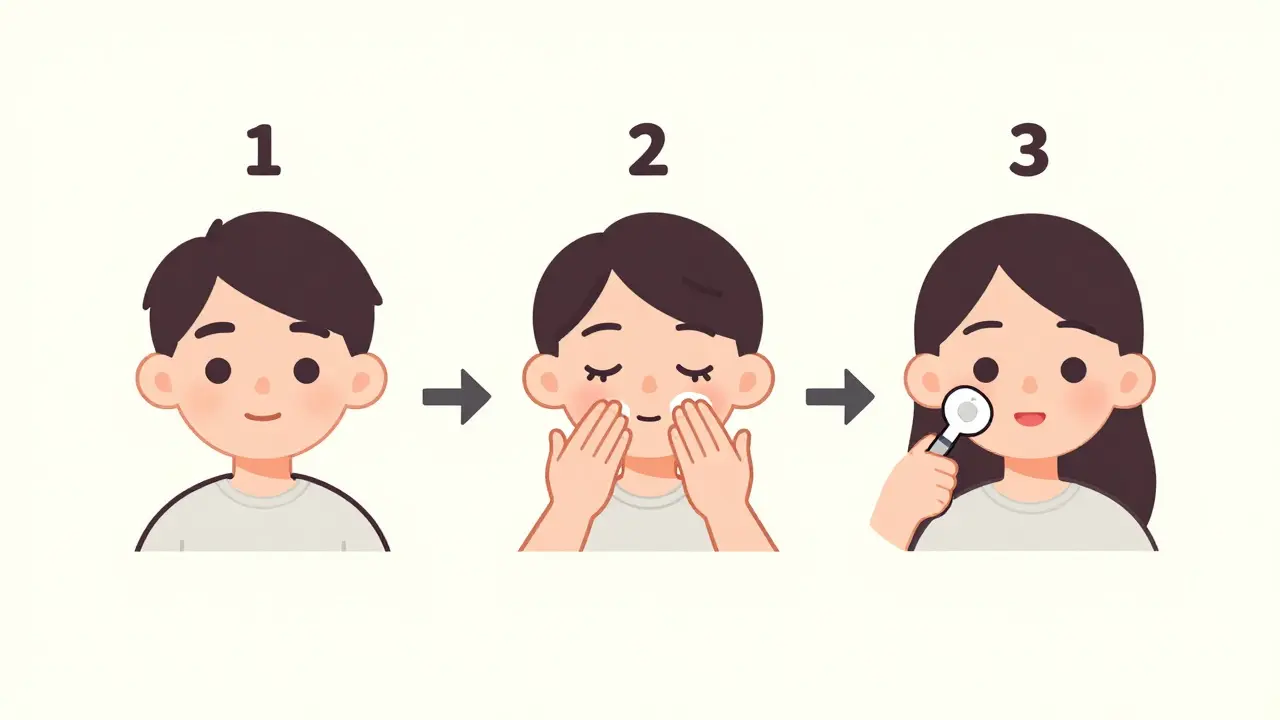 Этапы восстановления: холод, мазь и микротоки после инъекции.