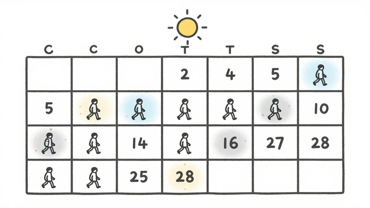 Календарь с 28-дневным циклом обновления кожи, темные пятна постепенно исчезают под защитой SPF.