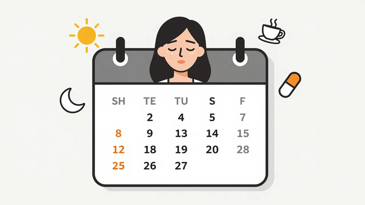 Календарь с четырьмя сеансами биоревитализации и символы образа жизни вокруг преображающегося лица.