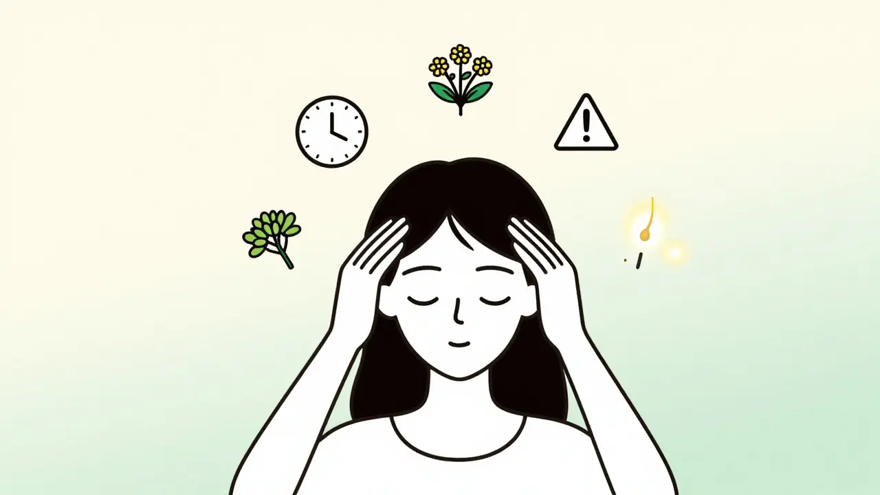 Женщина наносит пилинг на кожу головы, вокруг — символы безопасного ухода и растительных экстрактов.