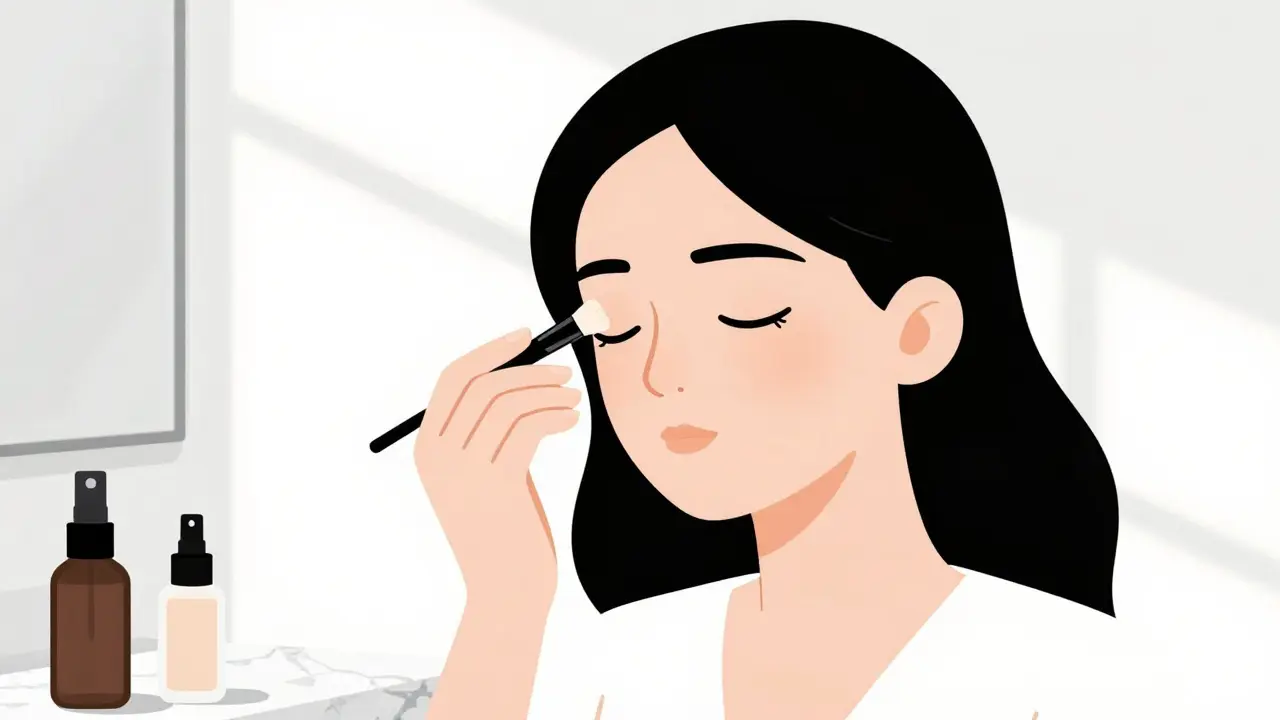 Как закреплять подводку на глазах: пудра, тени и фиксирующий спрей