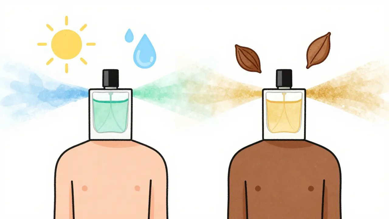 Две разные кожи с одинаковым парфюмом, но разными следами аромата из-за химии тела.