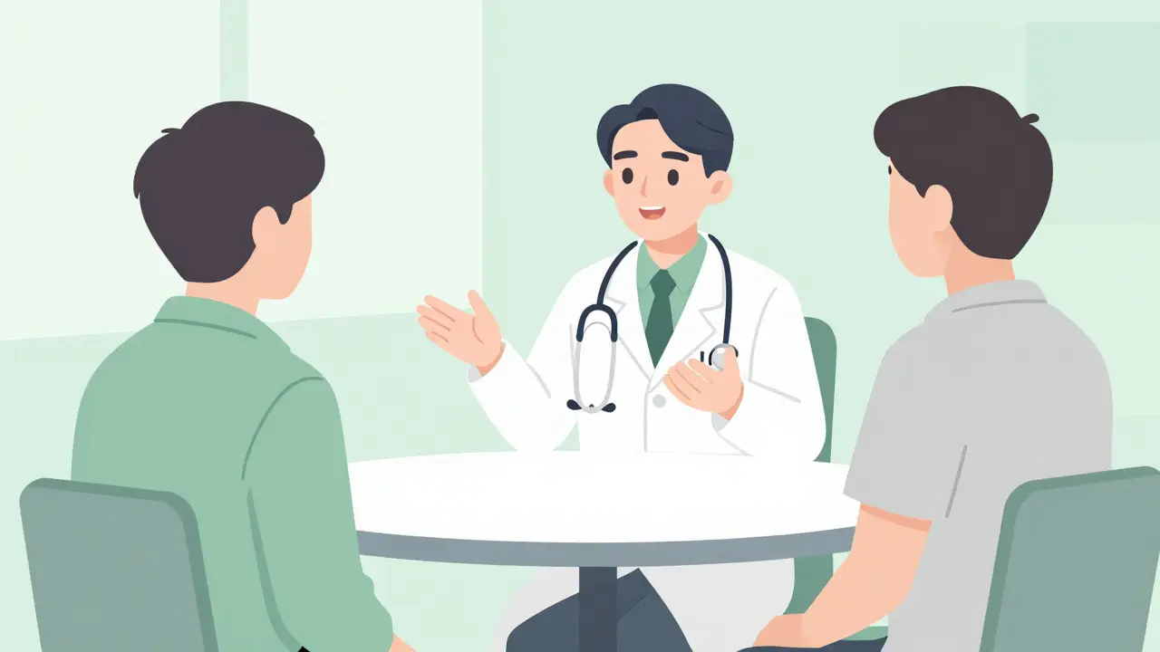 Врач консультирует пациентку о процедурах в светлой клинике