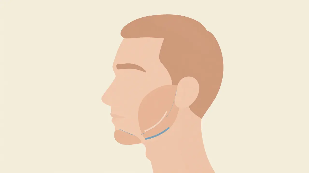 Схема правильных движений щеткой по зонам лица