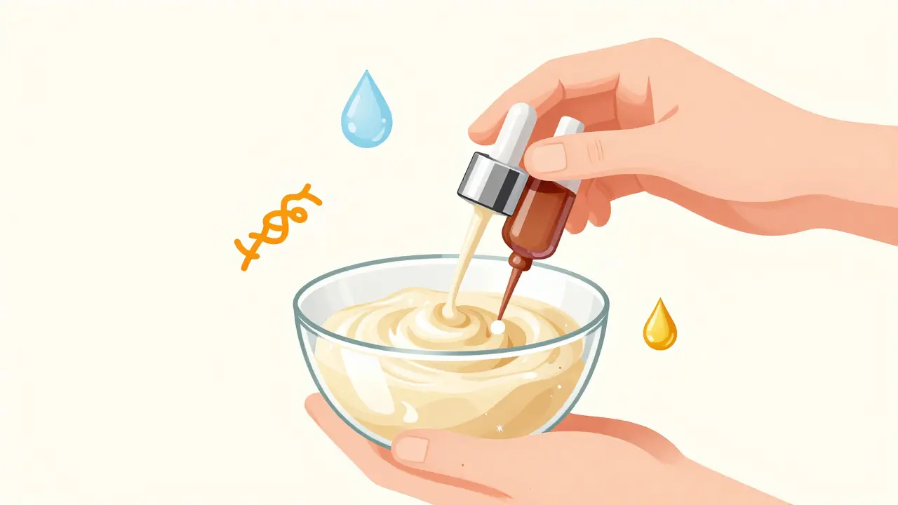 Смешивание активных компонентов для ботокса для волос в салонных условиях